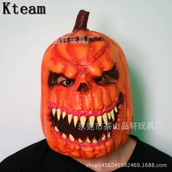 

2018 New Deluxe Halloween Party Costume Scary Pumkin Head Mask Horror Zombie Face Mask Scary funny ghost head mask full head toy