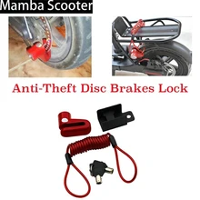 Anti-Theft Disc Brakes Lock with Steel Wire for Mini Xiaomi Mijia M365 Electric Smart Scooter Skateboard Wheels Lock Theft-Proof