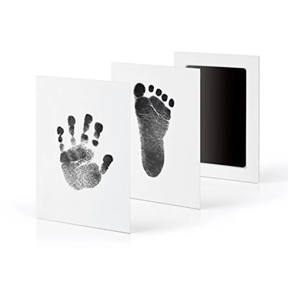 OCDAY Baby Care Baby Handprint Набор для отпечатка ступней чистый литье родитель-ребенок ручной чернильный коврик отпечаток пальца фоторамка комплект 3 цвета