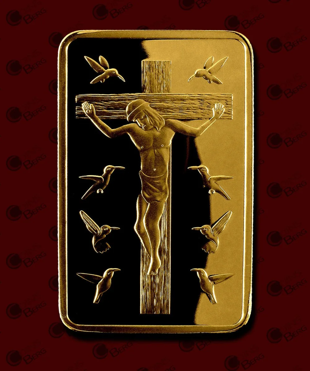 JESUS CHRIST, TEN COMMANDMENTS, 1 OZ, GOLD Plated BAR,  (3)