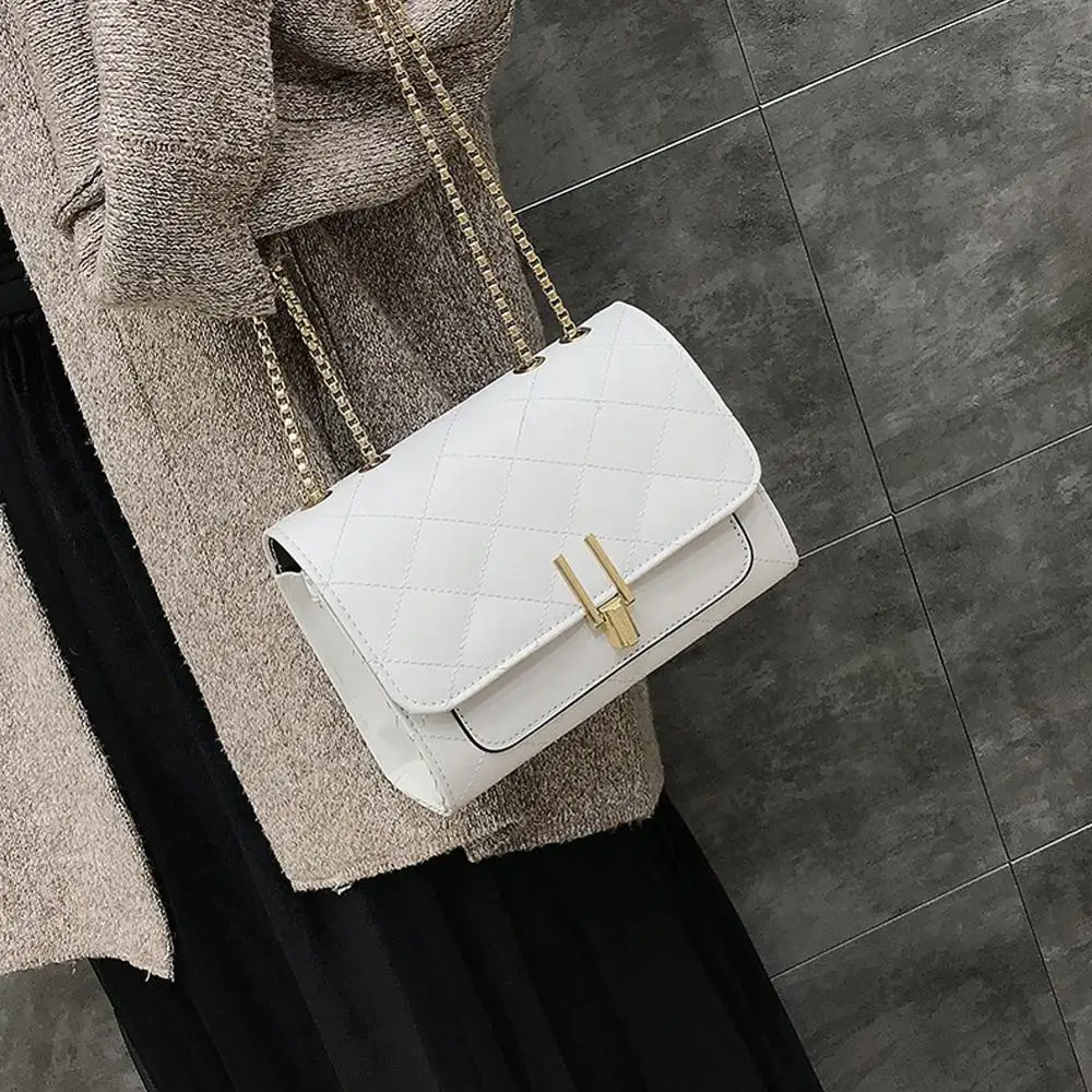 

Fashion New Ladies Sequin Square bag High quality PU Leather Women's Designer Luxury Handbag Black Shoulder Messenger bag