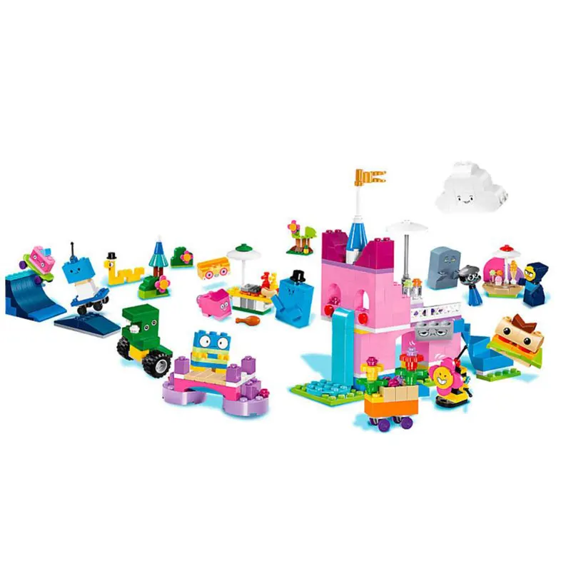 

11019 Unikitty Cat Unikingdom Creative Brick Box Building Blocks 433pcs Brick Toys Compatible With Legoing Movie