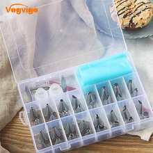 

VOGVIGO 38Pcs/set Stainless Steel Frame Mouth Decorating Tools For Home Baking Microwave Oven