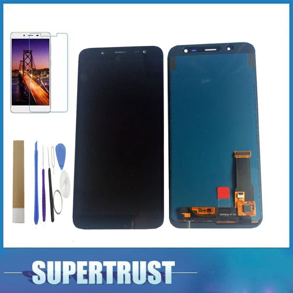 Can Adjust Brightness For Samsung Galaxy J6 2018 SM-J600F J600F LCD Display Touch Screen Assembly With Kit Black Color | Мобильные