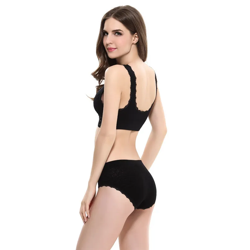 Women Sports Bra Sports Underwear Fitness Yoga Running Pad Cropped Top Sports Wear Tank Tops Anti-shock Sweat Lace Bra #3j#F (42)