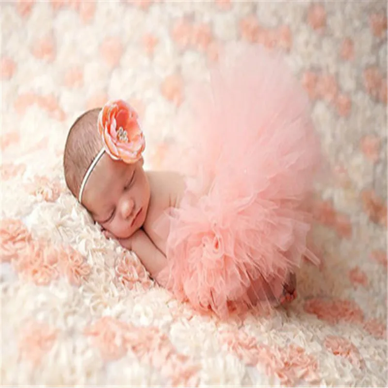 Реквизит для фотосессии новорожденных; милый детский костюм; наряд принцессы; юбка-пачка; повязка на голову с цветком; детский реквизит для фотосессии - Цвет: 13
