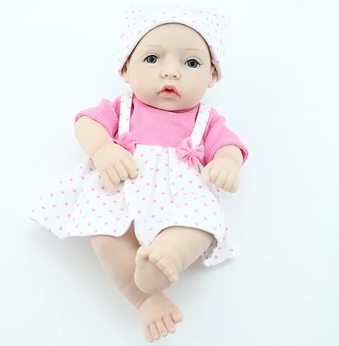 

NPK New 28cm Fashion Doll Handmade Newborn Reborn 11 Inch Mini Fully Body Silicone Reborns Kids Toys BOY Girls Gift