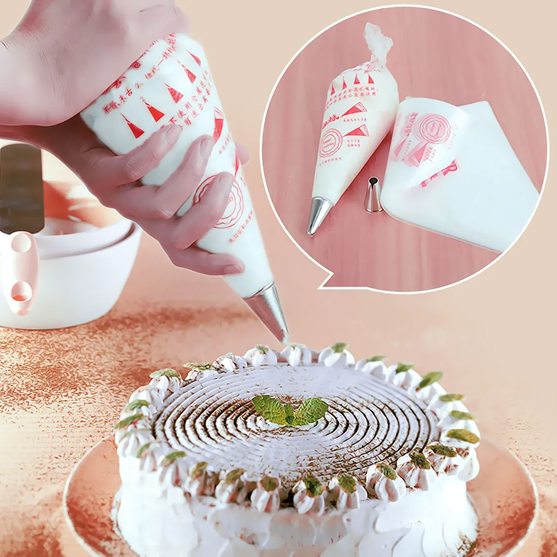 100pcs Disposable Icing Piping Cream Pastry Cake Decoration Baking Bags Small