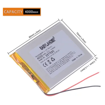 

357590 4000mAh 3.7V Rechargeable Li-Polymer battery For 7" SUPRA M74IG M742 M74LG M74MG M741 M72KG texet tv-771a CUBE U25GT