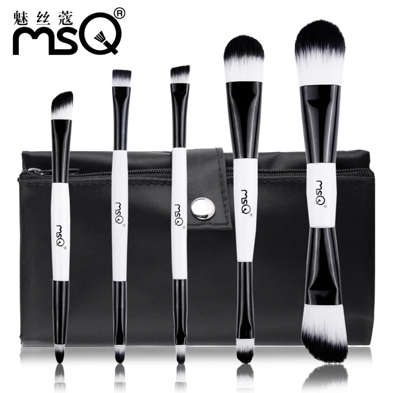 2016 Hot sale 5pcs brushes Double Ended Foundation makeup brush set