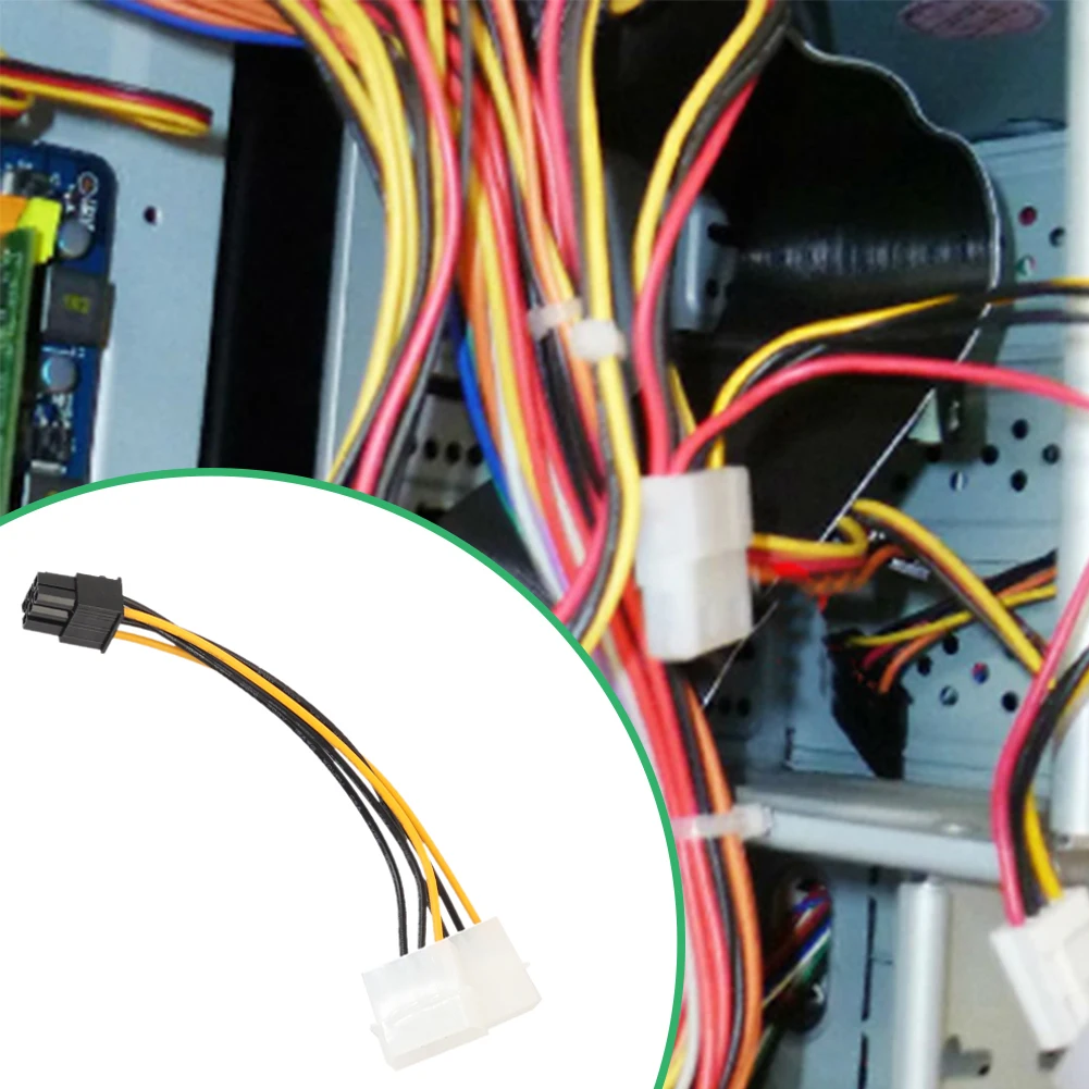 1 шт. 2 5 6Pin к двойному 4 Pin PCI E Express видеокарта адаптер питания кабель разъем