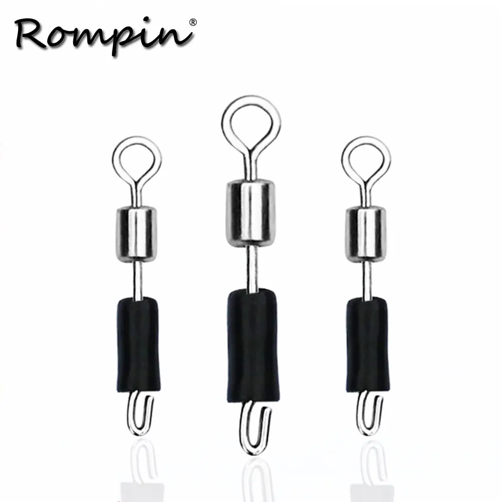 

Rompin 30pcs Ball Bearing Swivel Solid Rings Fishing Connector Hooks Quick Fast Link