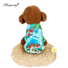 Летние пляжные рубашки для собак хлопок собака кошка майка с коротким рукавом Цветочный Одежда для собак топы в гавайском стиле блузка для Одежда для маленьких собак 05E