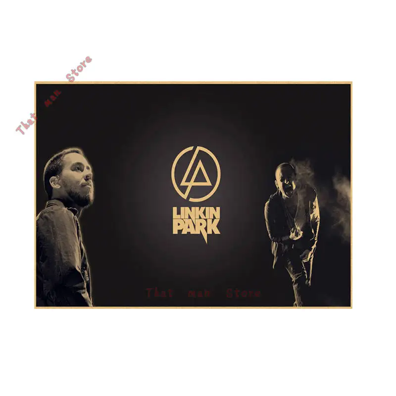 Ностальгическая рок-группа Linkin Park Честера Чарлза БЕННИНГТОНА/крафт-бумага/кафе/Бар плакат/Ретро плакат/42*30 см