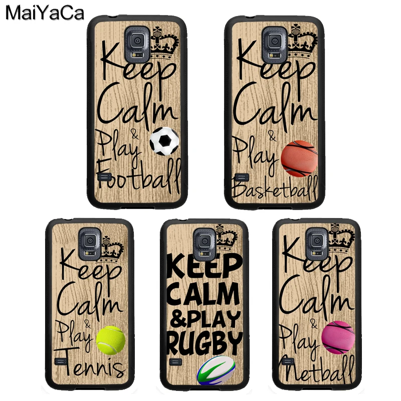 MaiYaCa إبقاء الهدوء لعب كرة القدم الرجبي تنس حقيبة لهاتف سامسونج غالاكسي S8 S9 S6 S7 حافة S10 زائد لايت ملاحظة 5 8 9 TPU الغطاء الخلفي