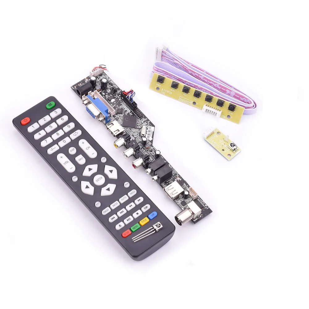 

V53 universal TV lcd control board 10-42inch lvds driver board TV VGA AV HDMI USB DS.V53RL.BK