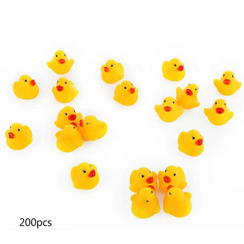 

AC0200017 200 Pcs/lot Kawaii Baby Floating Squeaky Rubber Bath Toys for Children Boys Girls Water Swimming Pool