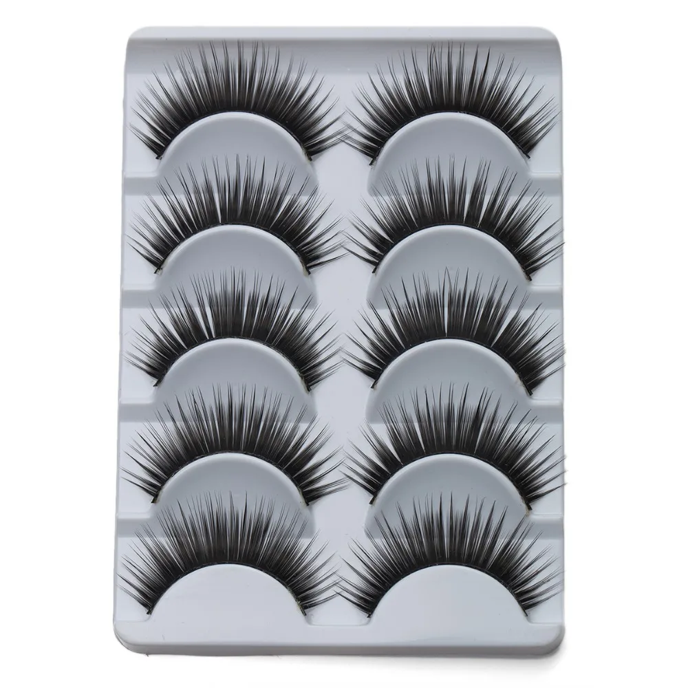 Charming Black Curling Eyelashes Cute Fake Eyelashes With Glue Wedding