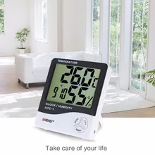 Indoor LCD font b Electronic b font Temperature Humidity Meter Digital Thermometer Hygrometer Weather Station Temperature