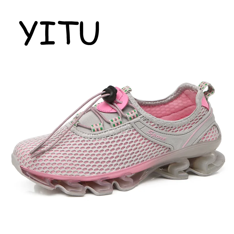 YITU женские легкие сетчатые обувь для бега, кроссовки спортивная обувь дышащие кроссовки уличные кроссовки беговые туфли женские