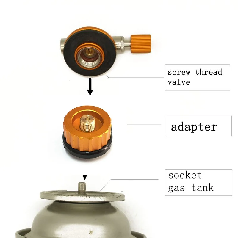 Открытый Отдых Пеший Туризм газовый баллон Танк цилиндр адаптер Разделение Тип конвертер для печи разъем авто-офф Бутан плита адаптер