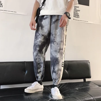 

2019 Autumn New High-quality Couple Models Connection Japanese Large Size Nine Points Beam Trend Street Harajuku Casual Pants