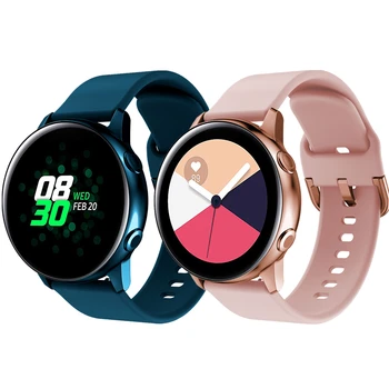 

20mm Sport Watchbands for Galaxy Watch Active 2 Band/Galaxy Watch 42mm Silicone Strap Wristband for Samsung Gear S2 Classic Band