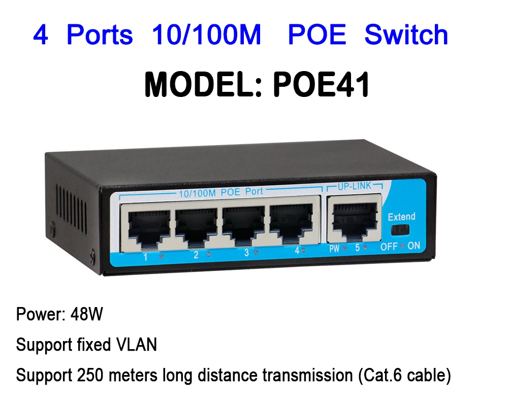 Buy 5 Port IEE802.3af 10/100Mbps POE Switch Power over