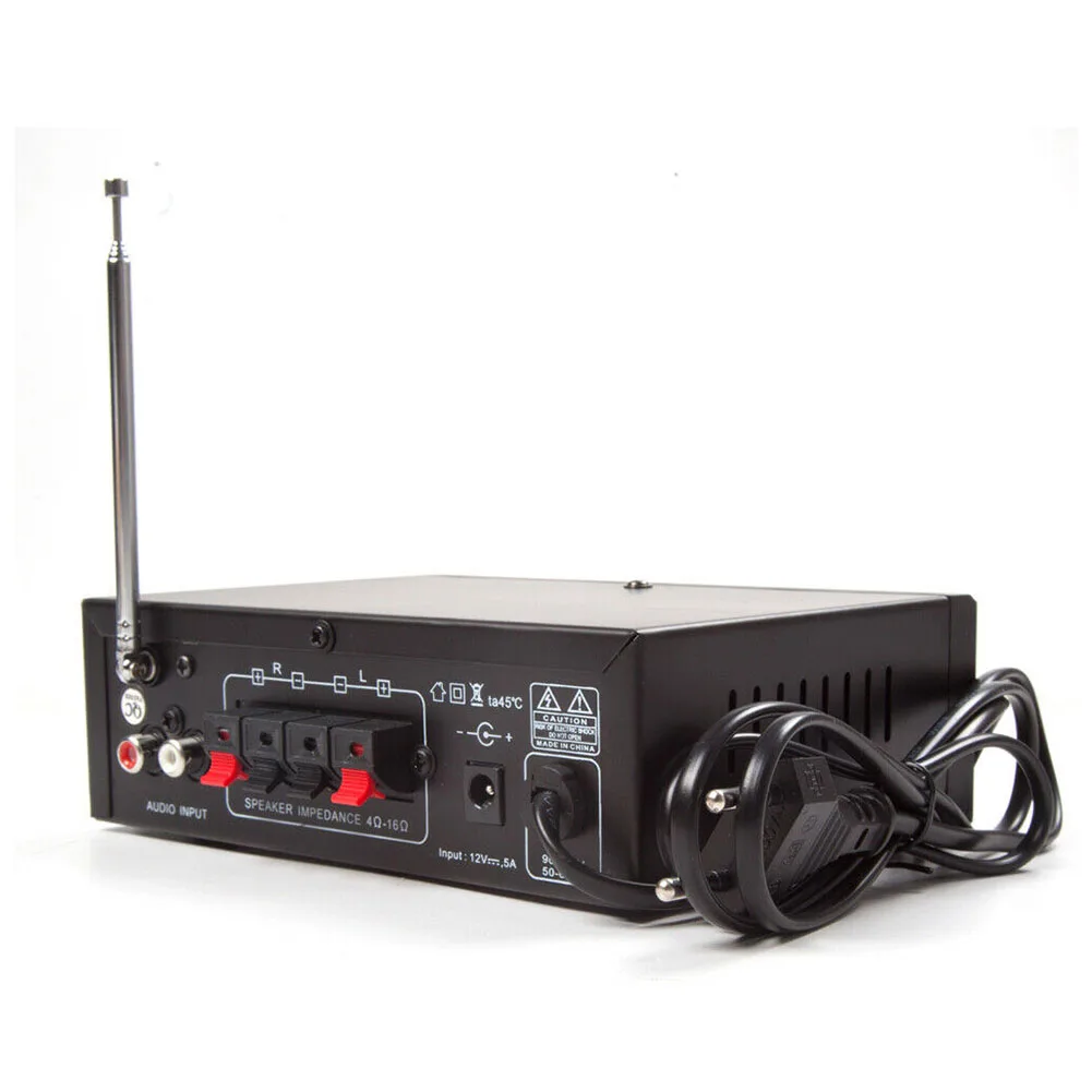

Digital Amplifier Mini DVD Metal FM Portable MP3 Stereo PC USB Home HIFI Aux Bluetooth Audio Player