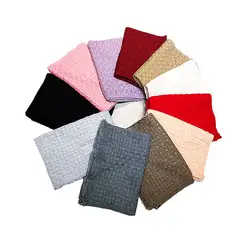 Хиджаб Лидер продаж пашмины шерсть зима 2018 новый вязаный шерстяной Для женщин теплые Однотонная одежда шаль Корейская версия бутик