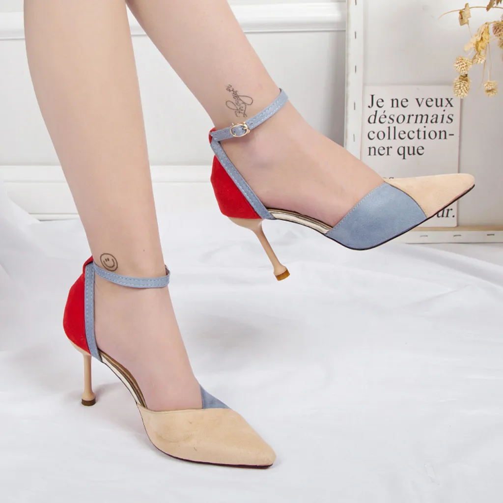 SAGACE/Женская обувь; Модные женские босоножки на тонком высоком каблуке с острым носком; летняя пикантная новая обувь для вечеринок; женская обувь; 2019Apr11