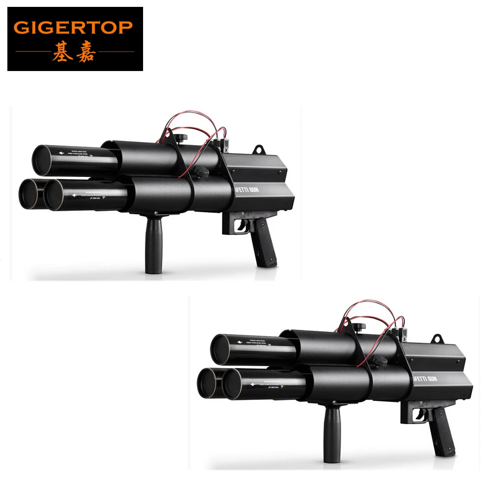 TIPTOP 2XLOT Battery 3 Head Electric Streamer Cannon DMX 3 Channels