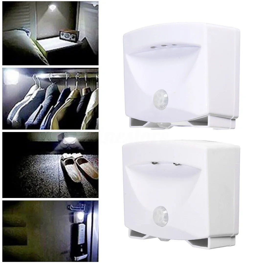 New DIY  Wireless LED PIR Motion Sensor Light Battery Power Corridor Room Wall Night Lamp