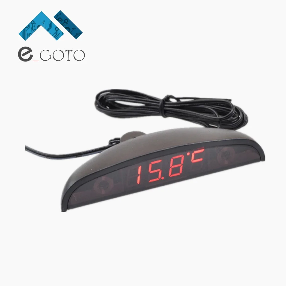 Red LED Automotive Car Electronic Clocks Watches Thermometer Voltmeter