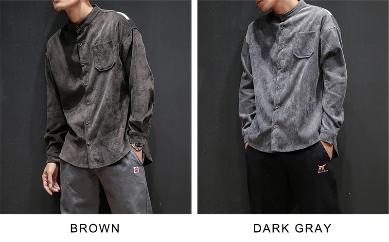 Винтаж блузка Для мужчин Slim Fit Corduroy Shirt хипстерская уличная одежда человек рубашки платье с открытыми плечами большой размер Повседневное