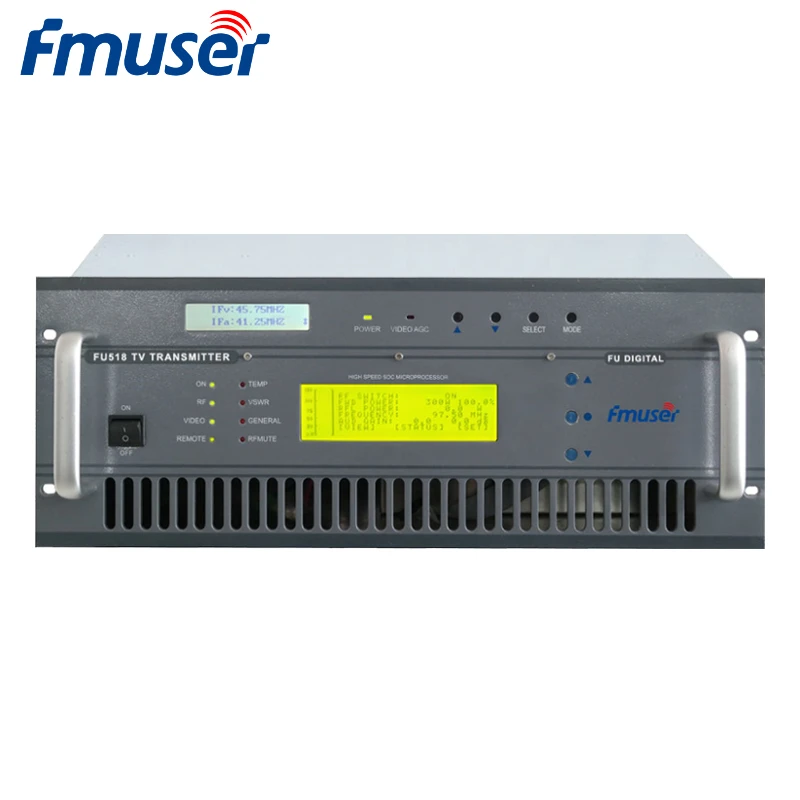 

FMUSER CZH518A 50W UHF/VHF All Solid State Wireless TV Transmitter Analog Transmitter 4U Professional Designed For TV Station