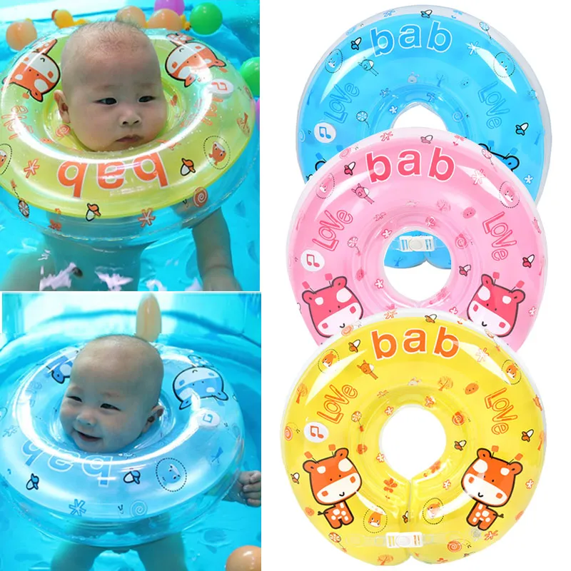 Baby Swimming Neck Float Inflatables Ring Adjustable Safety Neck Circle