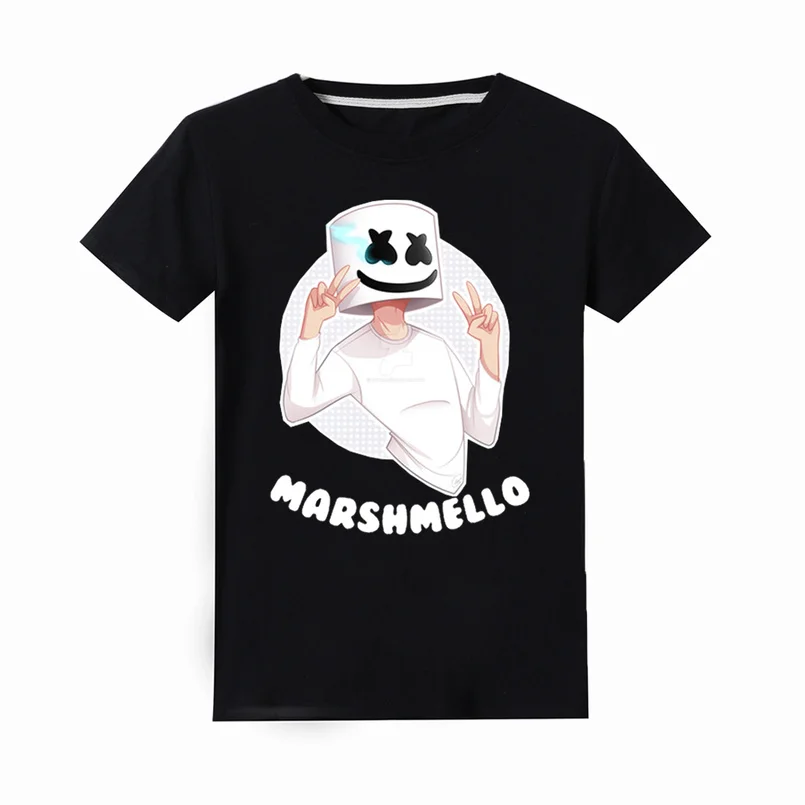 

Marshmello Dj Music mask Kids T Shirt Child Black 2019 thanksgiving T Shirt clothes for big kids boys tops fortnight hoodie