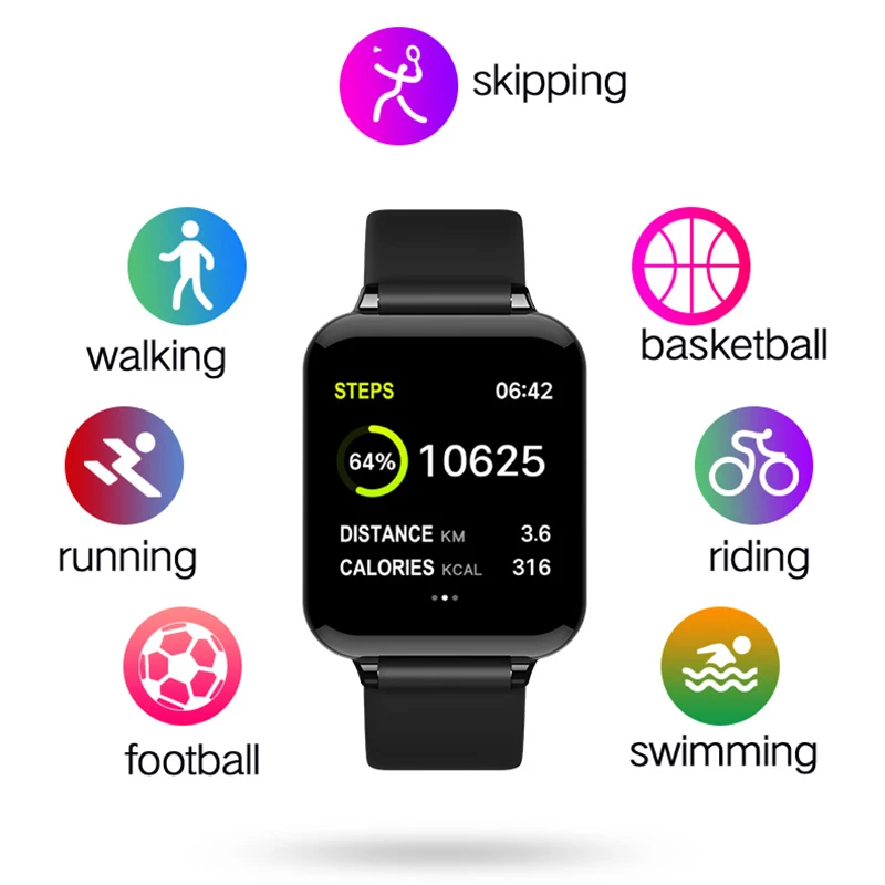 KIWITIME Смарт часы B57 фитнес браслет Hero Band 3 пульсометр Монитор артериального
