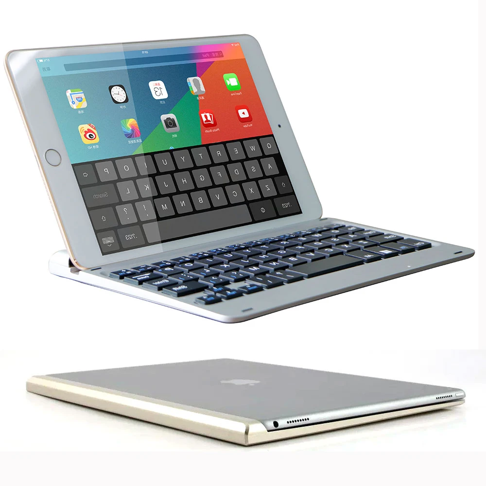Fashion Alumium Metal Backlight Bluetooth Keyboard Case Cover For Apple