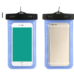 Универсальная водостойкая сумка для мобильного телефона для iphone xiaomi LG подводная камера чехол для телефона светящаяся ультратонкая Прозрачная мягкая TPU - Цвет: Синий