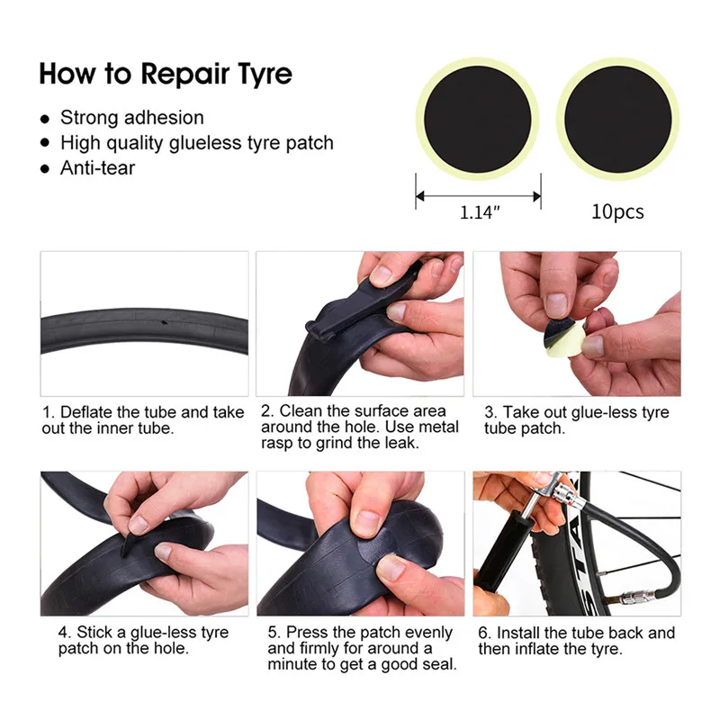 16 In 1 Multifunction Bicycle Repair Tools Sets Mountain Bike Bicycles Repair Tool Kit With Wrench Cylinder Pressure Gauge Cycle (7)