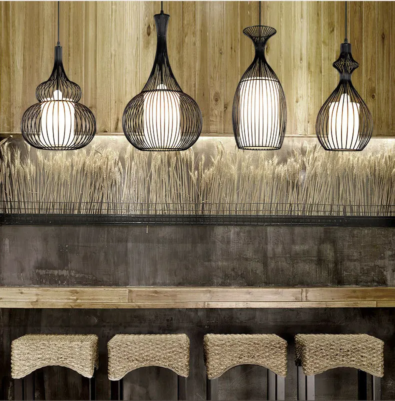 New Chinese Witch Light Bird Cage Pendant Light Restaurant Living Room Restaurant Creative Dining Aisle Modern Lighting WPL104 New Chinese Witch Light Bird Cage Pendant Light Restaurant Living Room Restaurant Creative Dining Aisle Modern Lighting WPL104