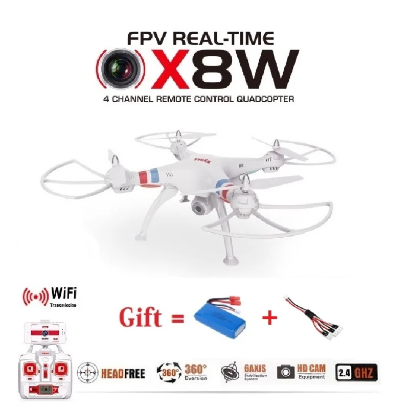 Syma X8W & X8C Upgrade Version FPV WiFi Camera Drone 2.4G 4ch 6 Axis RC Quadcopter With 2MP Wide Angle Camera RTF RC Helicopter