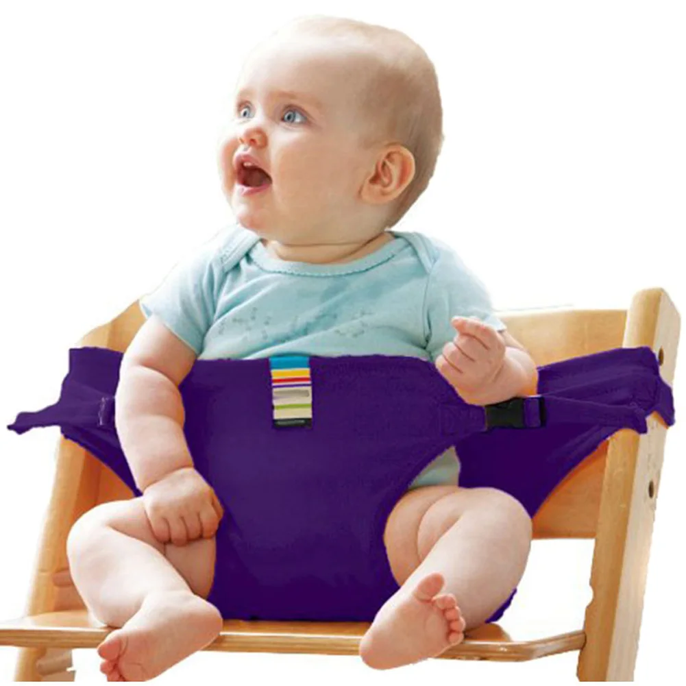 Переносное детское кресло, детское кресло для кормления, обеденное кресло для обеда, ремень безопасности для кормления, высокий ремень безопасности NSV775 - Цвет: Фиолетовый