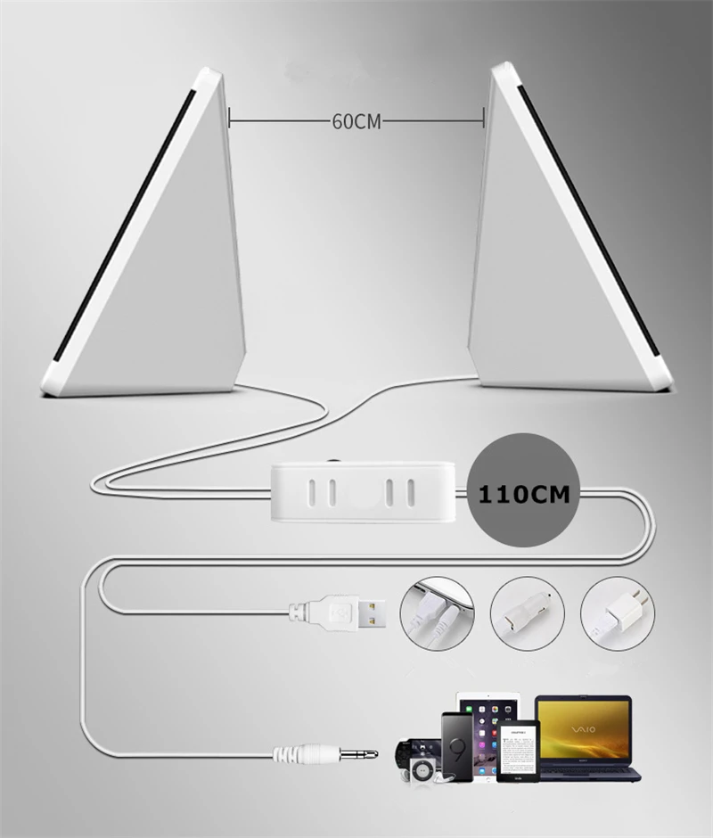 Мини-Настольный динамик, колонки для ноутбука, объемные Стерео Компьютерные колонки, мультимедийный сабвуфер, usb-порт, настольный Громкий динамик для ноутбука