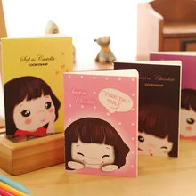 1 лот = 40 шт! Милая девочка Переплет Дневник Книга/мультфильм маленький мини мультфильм бумажный блокнот/блокноты/мягкие книги