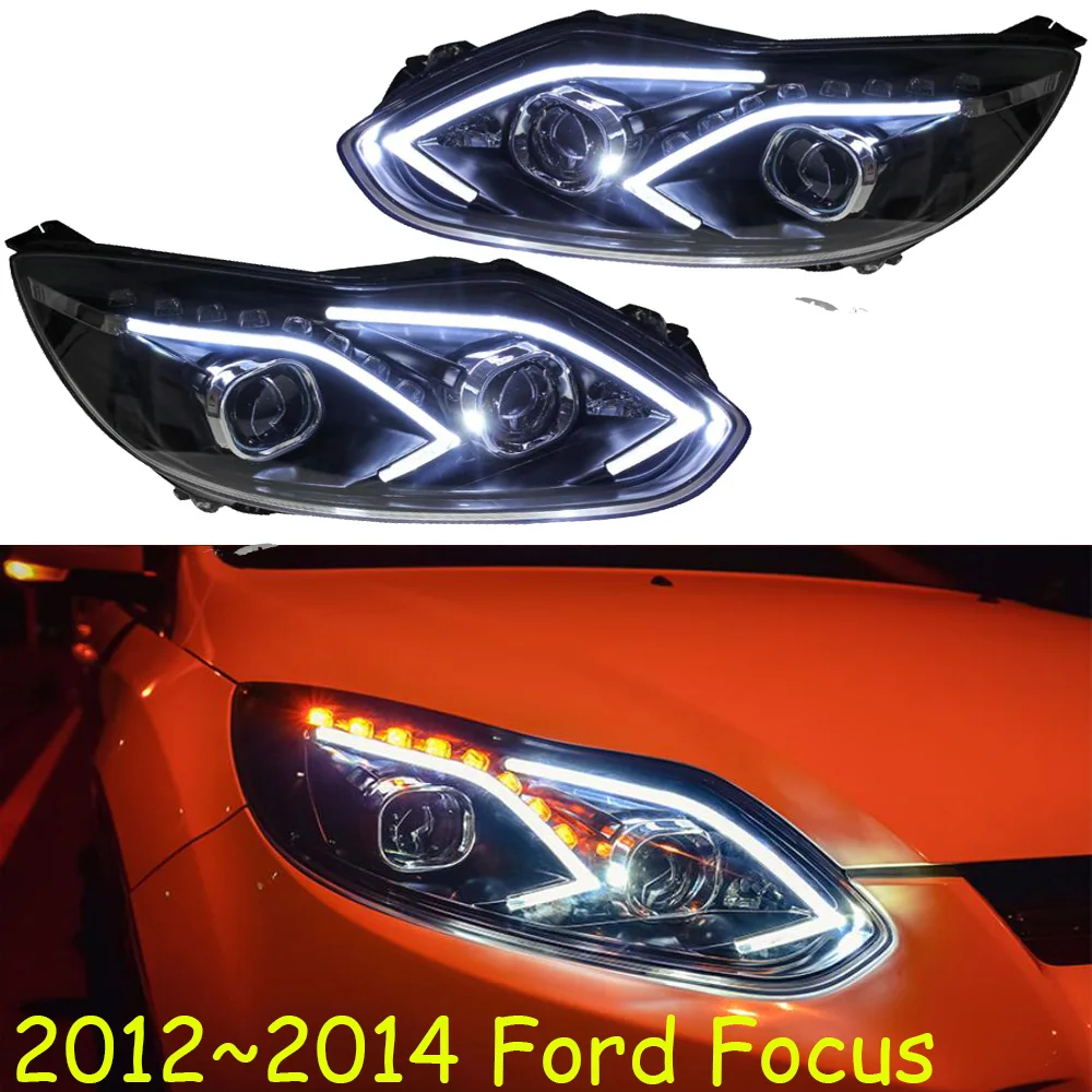 

Video show Car Styling Head Lamp for Focus Headlight 2015 2012 2013 2014 year DRL Daytime Running Light Bi-Xenon HID Accessories