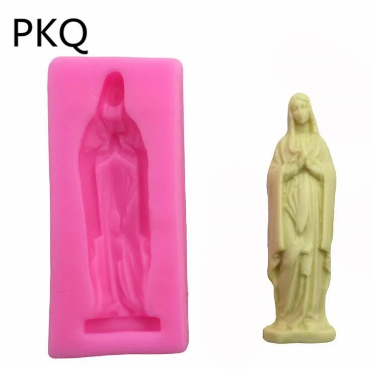

Maria Woman Goddess Girl Prayer Silicone Molds Chocolate Candy Paste Moulds Fondant Mold 3D Silicone Soap/Candle Mold 3.25