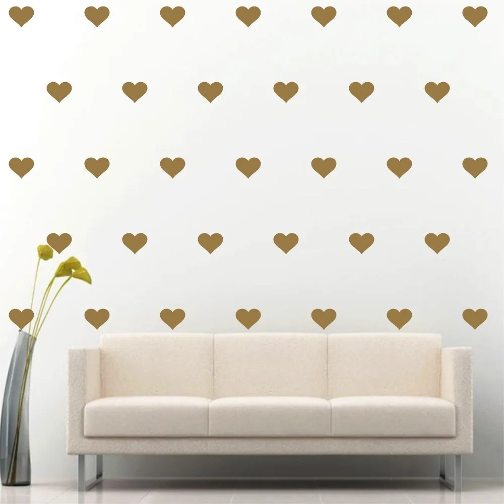 180 Pieces / Set Littlegold Heart Wall Sticker Wall Decal Removable Art